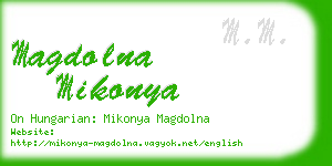 magdolna mikonya business card